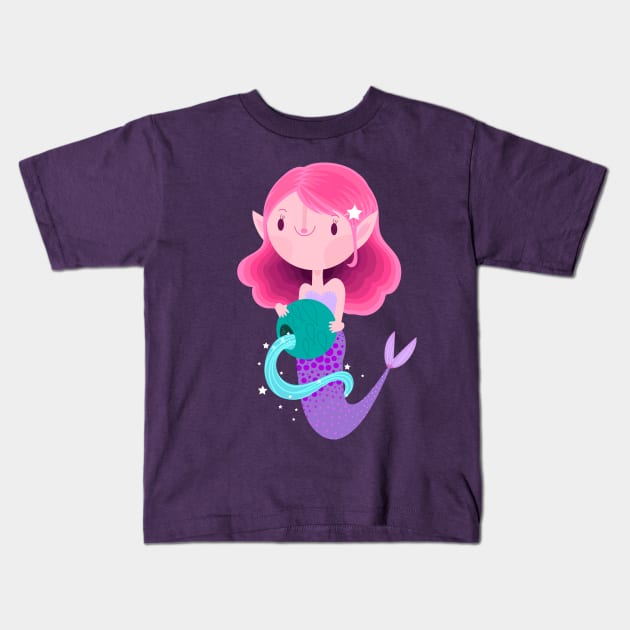 Aquarius Kids T-Shirt by Mjdaluz